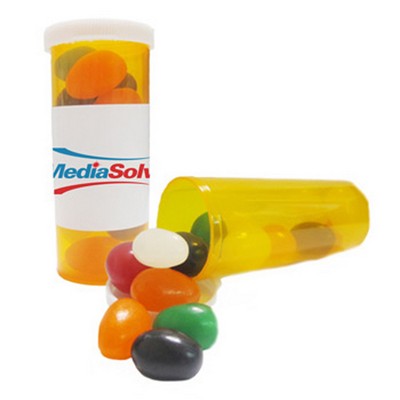 Small Pill Bottle Filled w/Assorted Jelly Beans