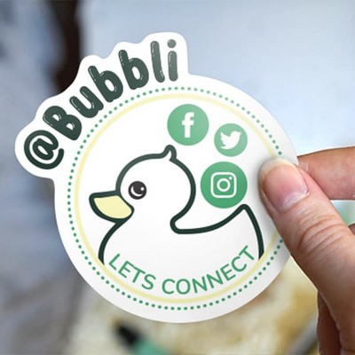 3''x3'' Custom Die-Cut White Vinyl Stickers